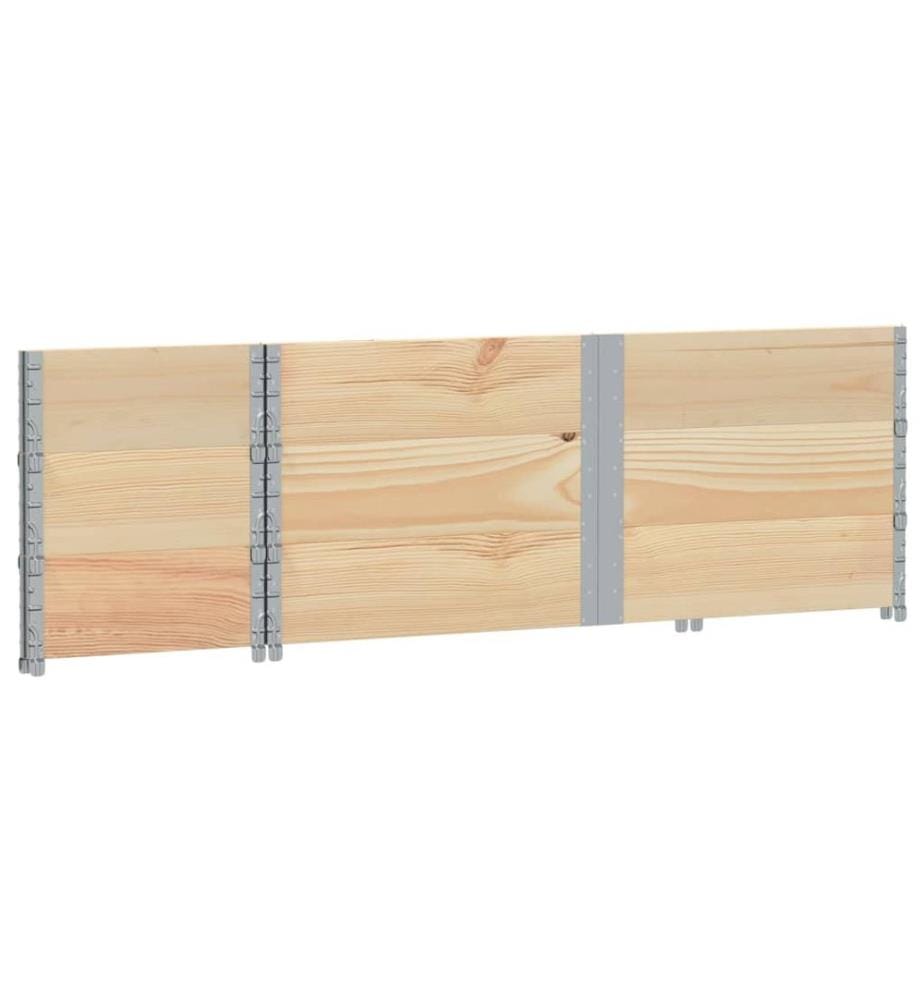 Paletten-Aufsatzrahmen 3 Stk. 150x50 cm Massivholz Kiefer