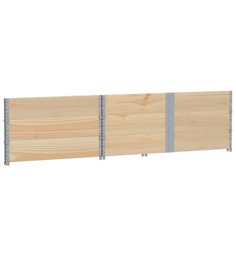 Paletten-Aufsatzrahmen 3 Stk. 150x100 cm Massivholz Kiefer