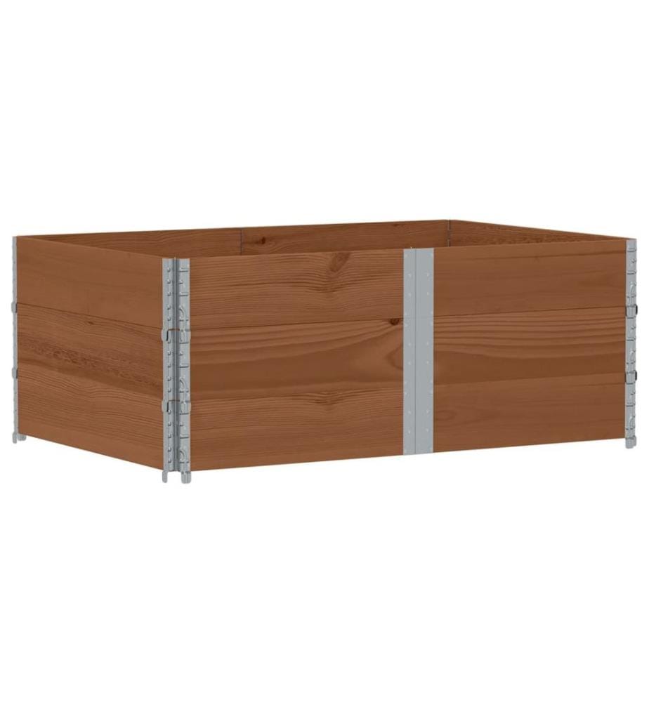 Colliers de palette 3 pcs marron 150x100 cm bois de pin solide