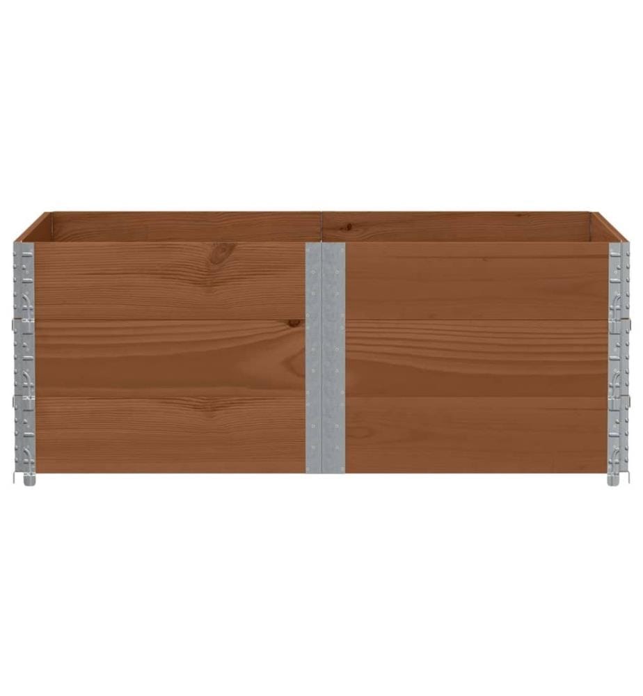 Colliers de palette 3 pcs marron 150x100 cm bois de pin solide