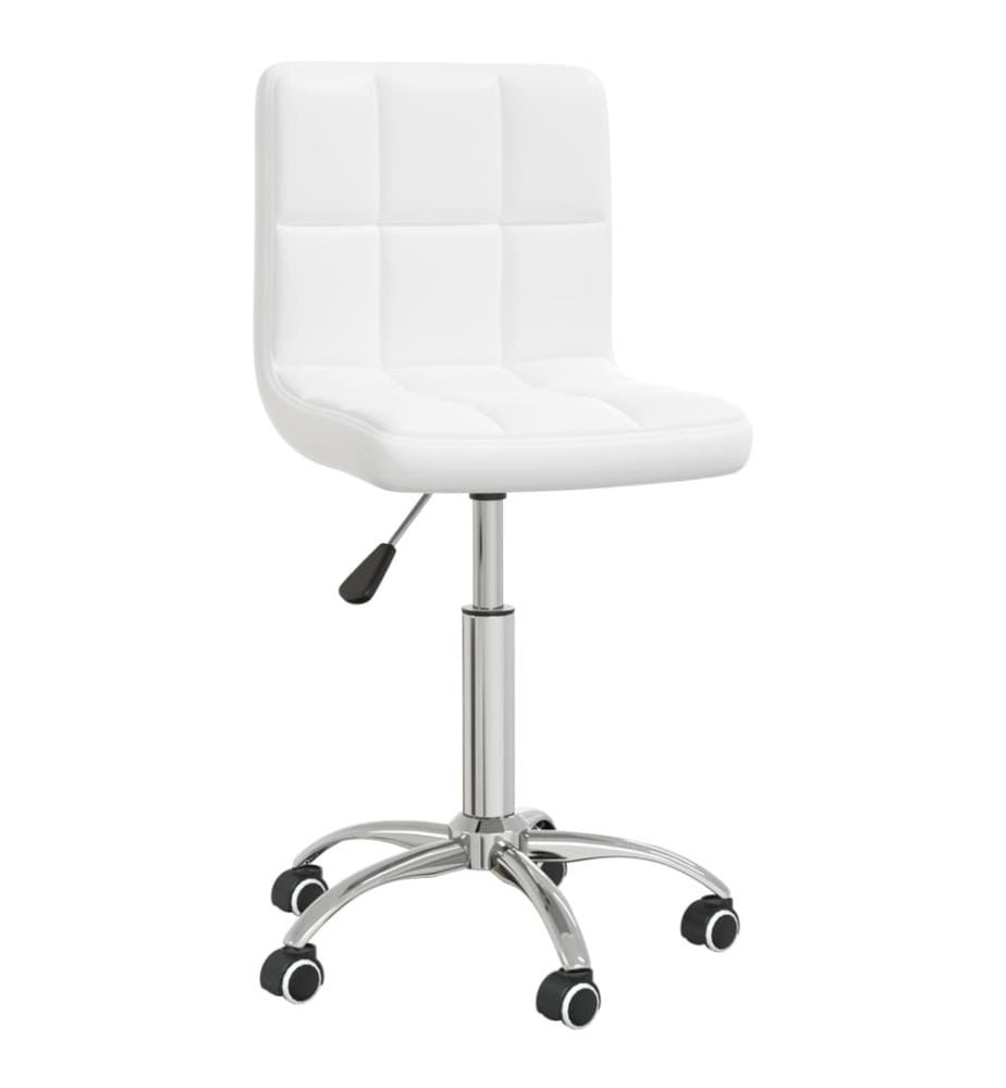 Bürostuhl Drehbar Weiss Kunstleder