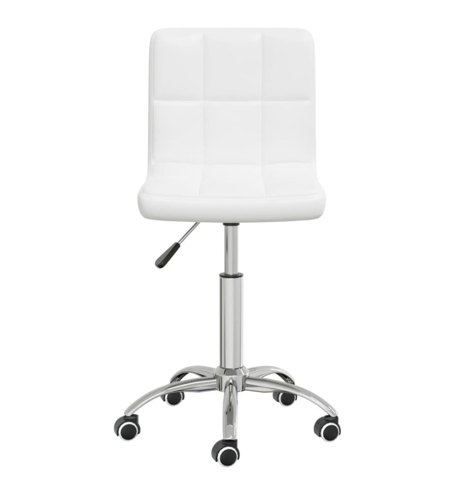 Bürostuhl Drehbar Weiss Kunstleder