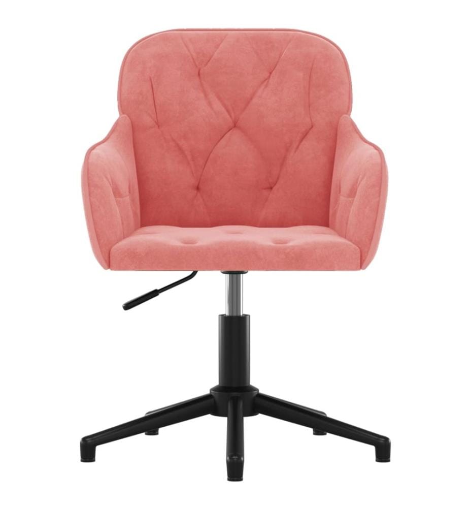Bürostuhl Drehbar Rosa Samt