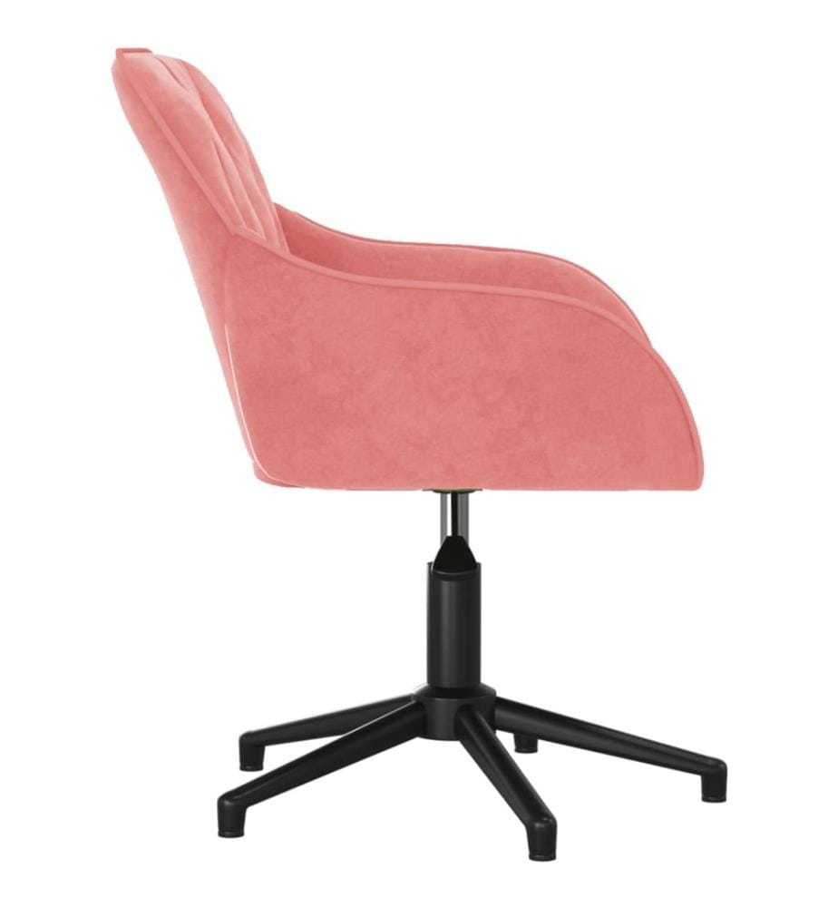 Bürostuhl Drehbar Rosa Samt