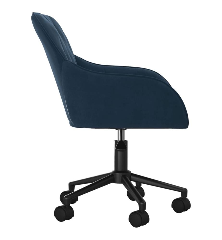 Bürostuhl Drehbar Blau Samt