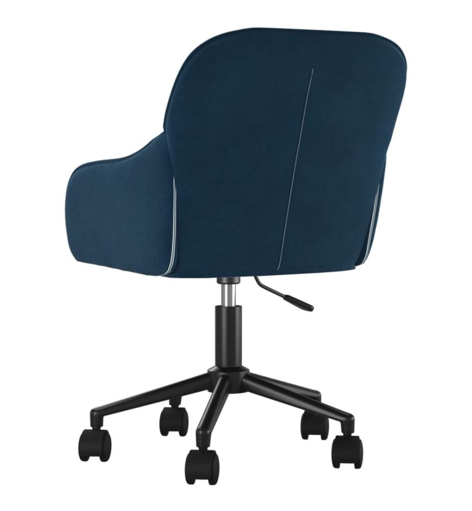 Bürostuhl Drehbar Blau Samt
