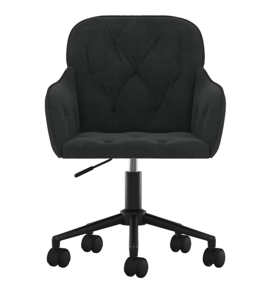Bürostuhl Drehbar Schwarz Samt