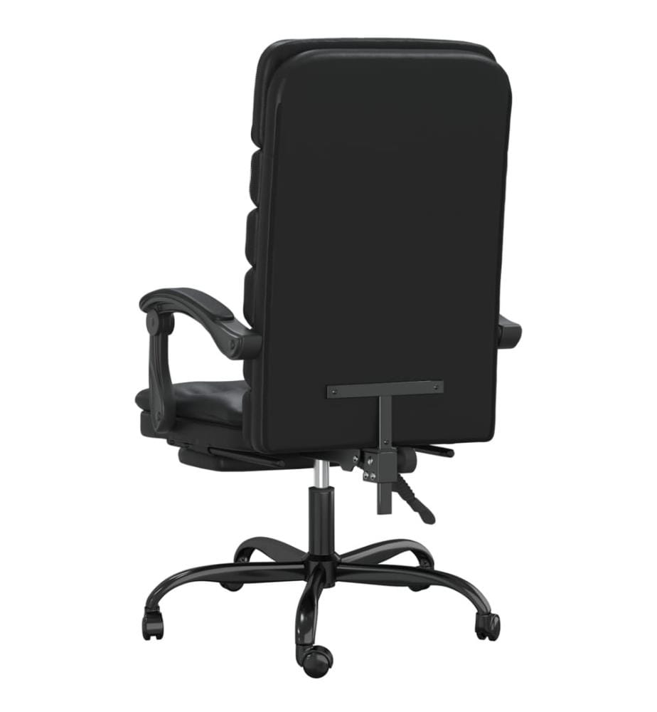 Fauteuil de massage inclinable de bureau Noir Similicuir