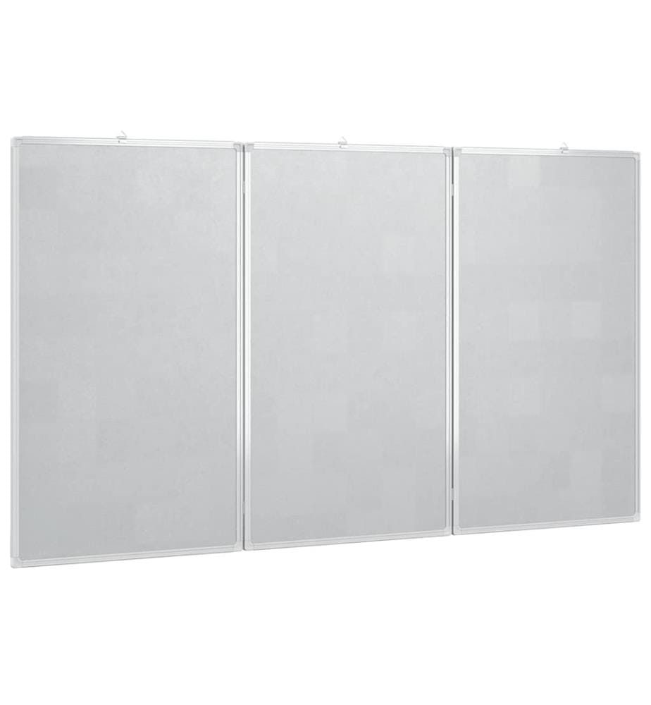 Tableau blanc magnétique pliable 180x100x1,7 cm aluminium
