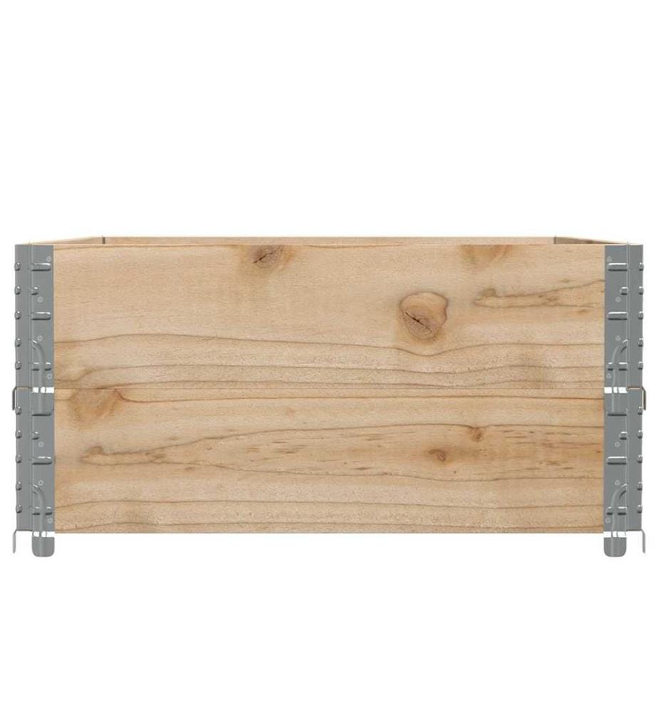 Colliers de palette 2 pcs 120x80 cm bois de pin solide