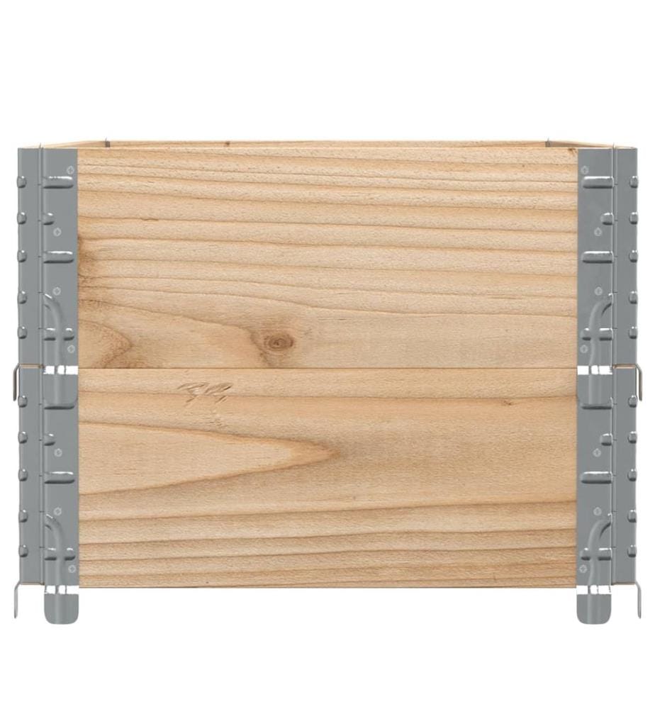 Colliers de palette 2 pcs 100x50 cm bois de pin solide
