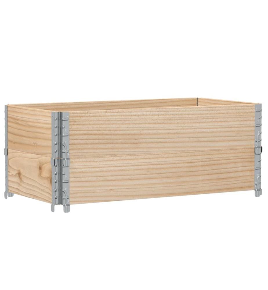 Colliers de palette 2 pcs 100x50 cm bois de pin solide