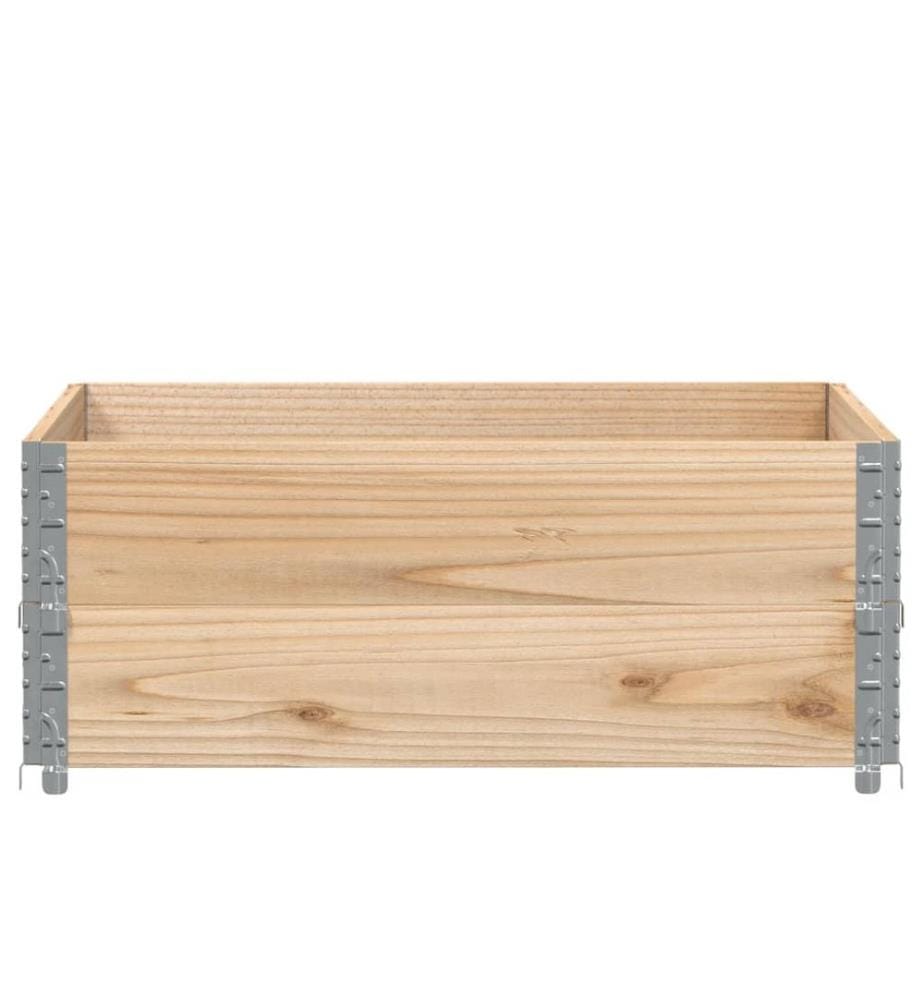 Colliers de palette 2 pcs 100x100 cm bois de pin solide