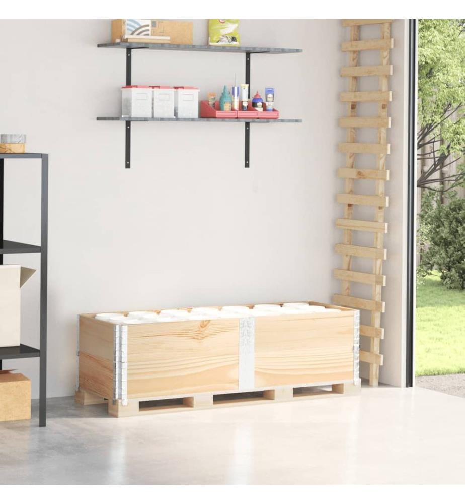 Colliers de palette 2 pcs 150x50 cm bois de pin solide