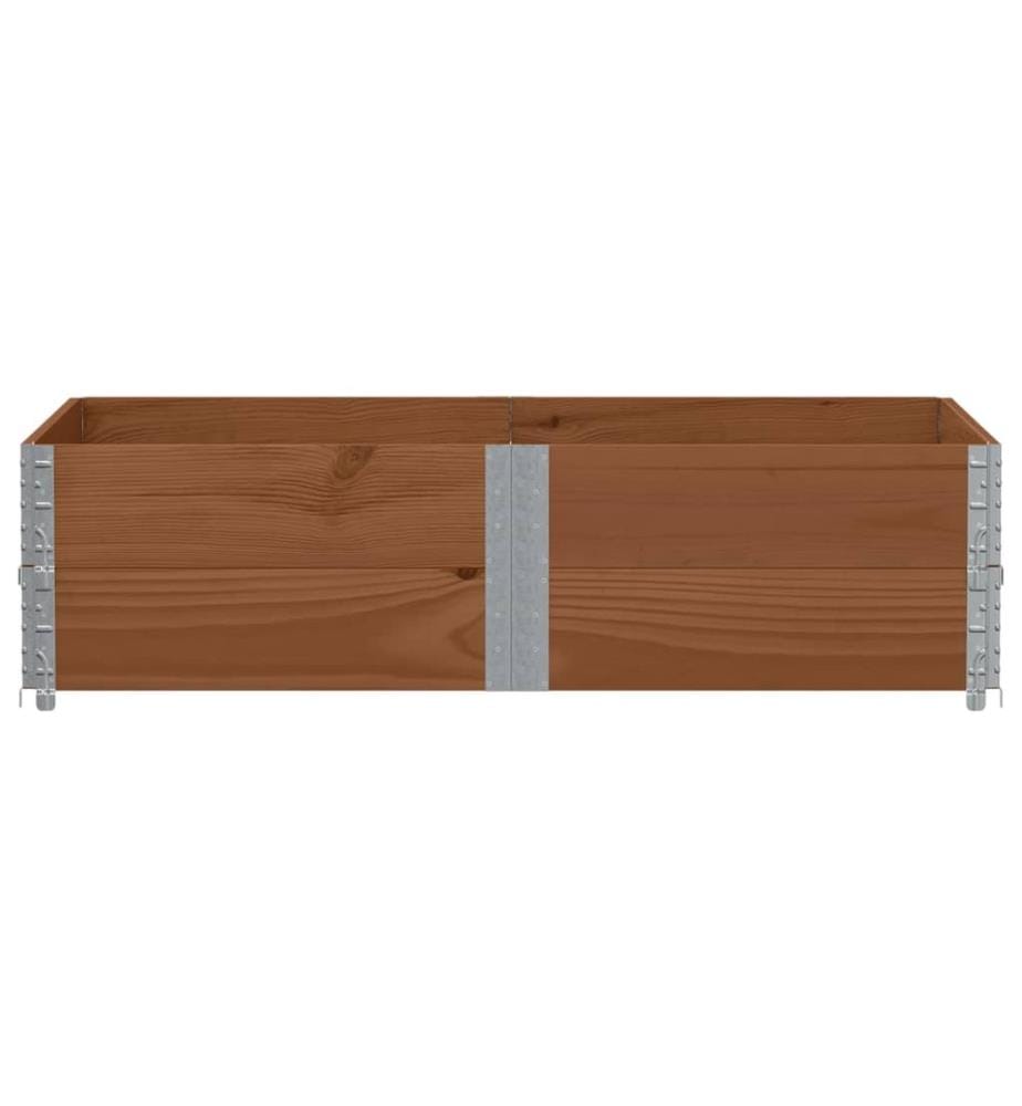 Colliers de palette 2 pcs marron 150x100 cm bois de pin solide