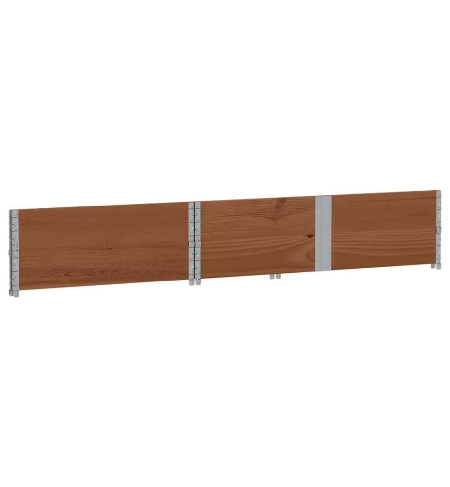 Colliers de palette 2 pcs marron 150x100 cm bois de pin solide