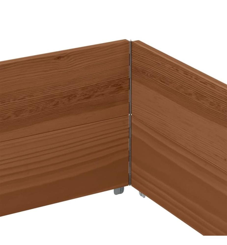 Colliers de palette 2 pcs marron 150x100 cm bois de pin solide