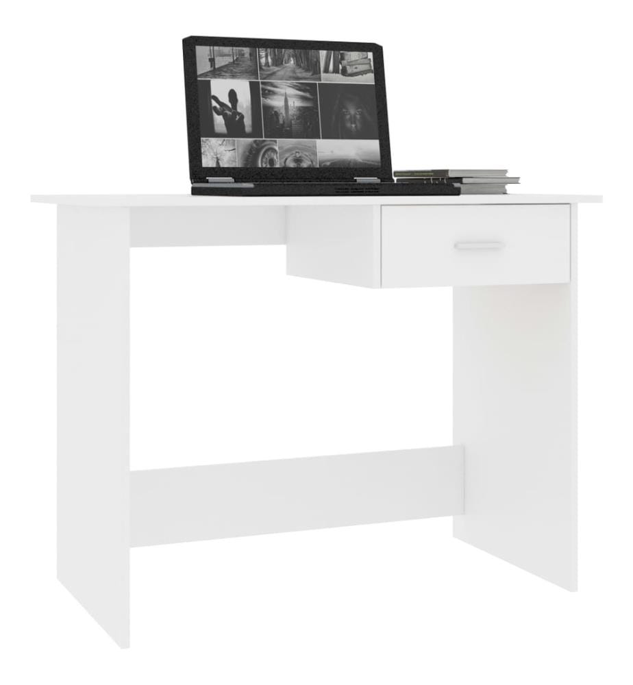 Schreibtisch Weiss 100x50x76 cm Holzwerkstoff