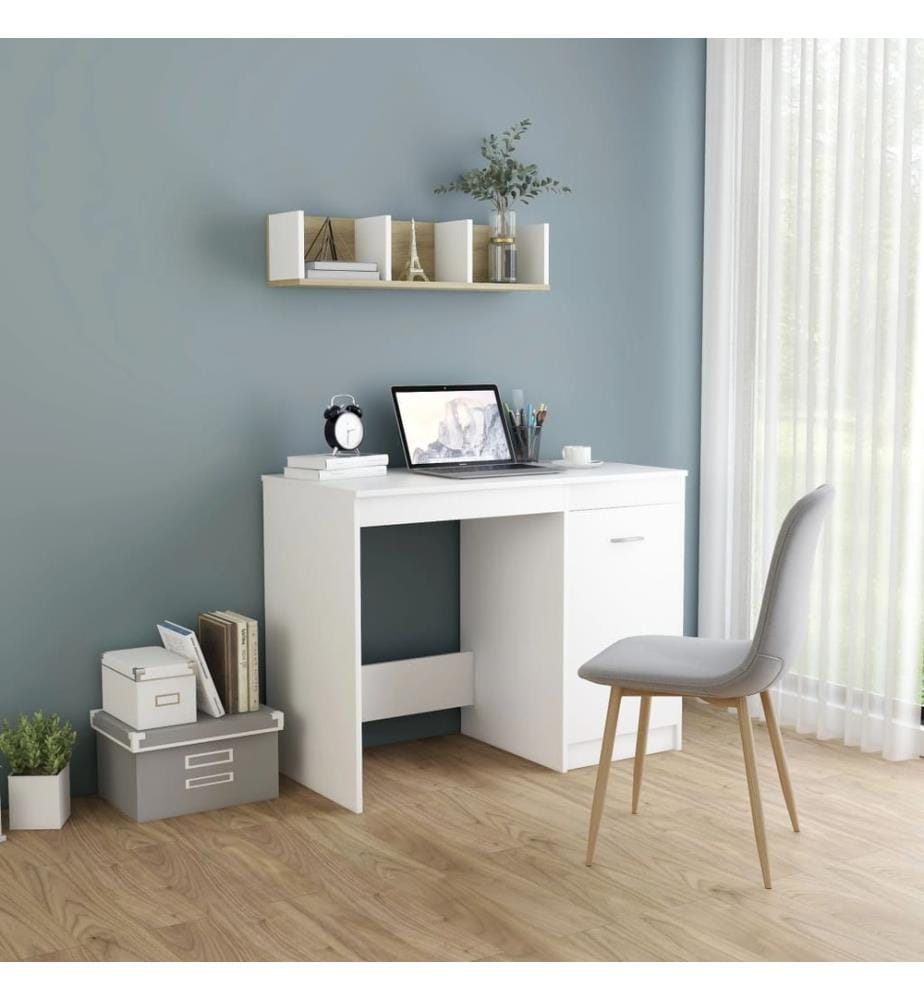 Schreibtisch Weiss 100×50×76 cm Holzwerkstoff