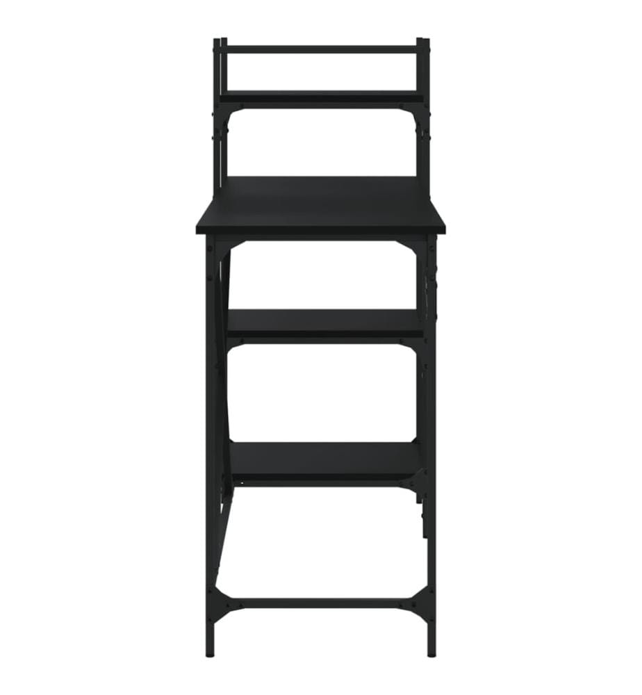 Computertisch mit Regal Schwarz 120x47x109 cm