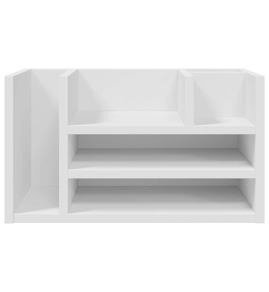 Schreibtisch-Organizer Weiss 44,5x24x25 cm Holzwerkstoff