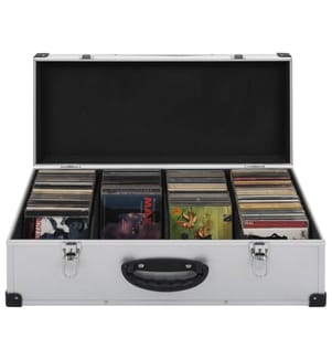 CD-Koffer für 80 CDs Aluminium ABS Silbern