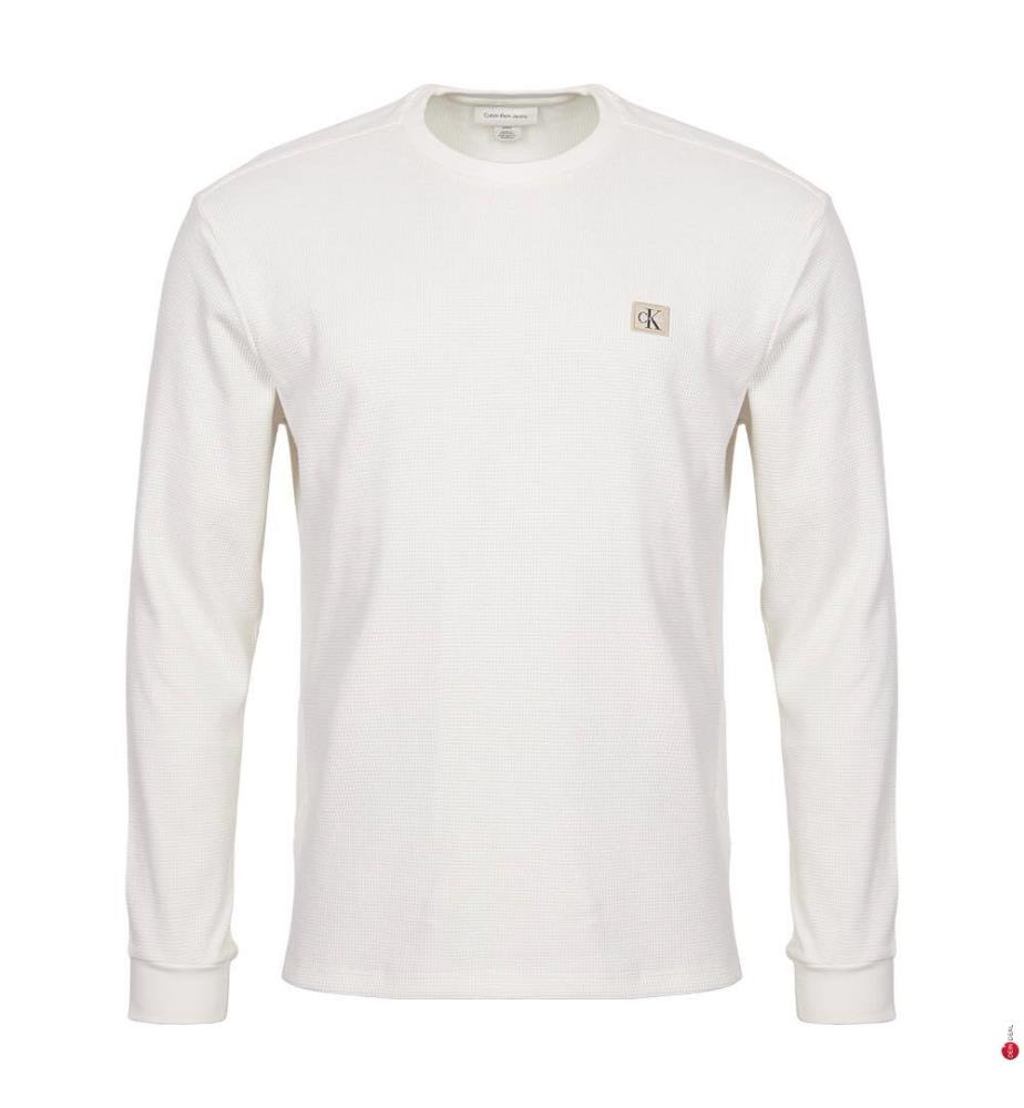 Langarm-T-Shirt mit Waffelstruktur - Tofu