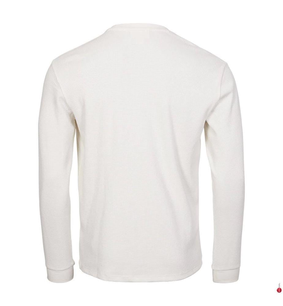 Langarm-T-Shirt mit Waffelstruktur - Tofu