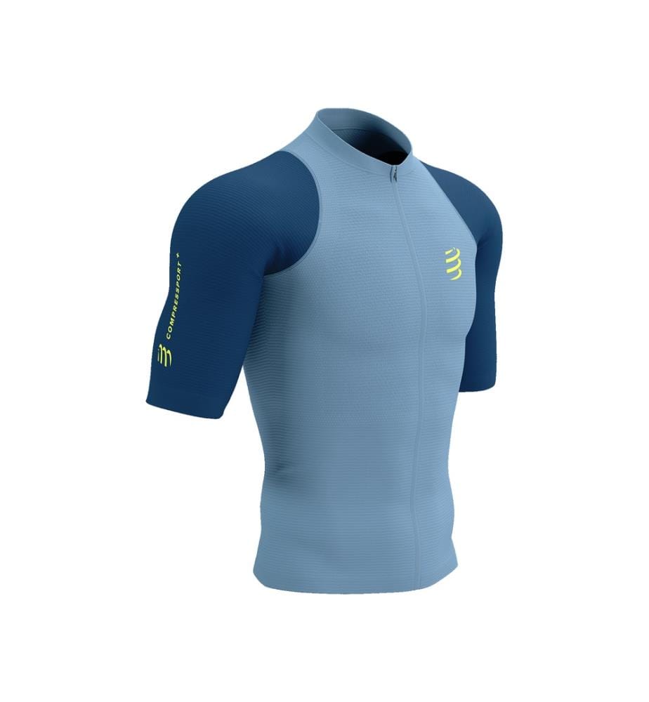 Postural Trail Racing Short-Sleeve T-Shirt - Denim Poseidon