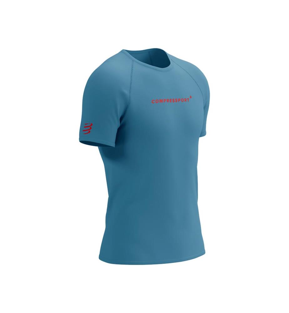 Short-Sleeve T-Shirt with Training Logo - Niagara Blue