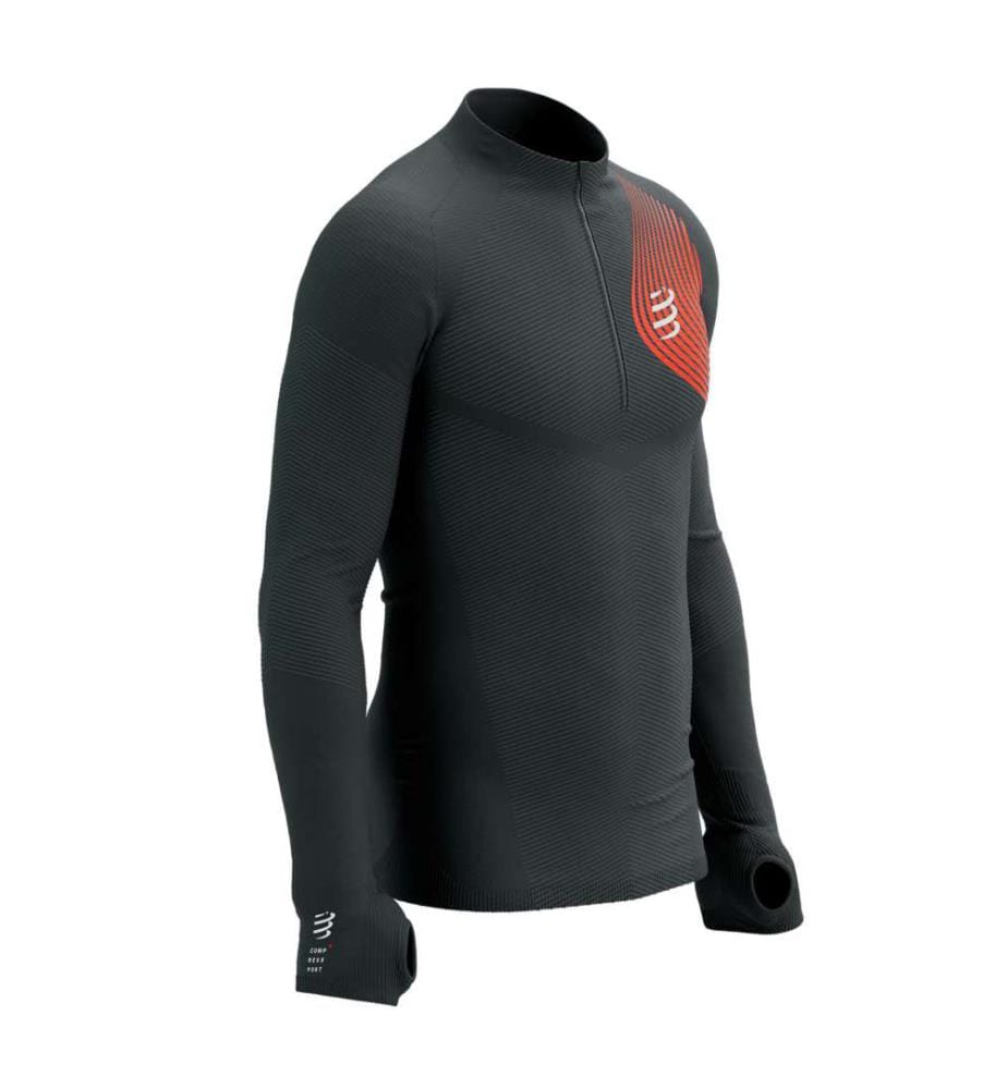 Winter Trail Postural Long Sleeve T-Shirt - Black and Red - 