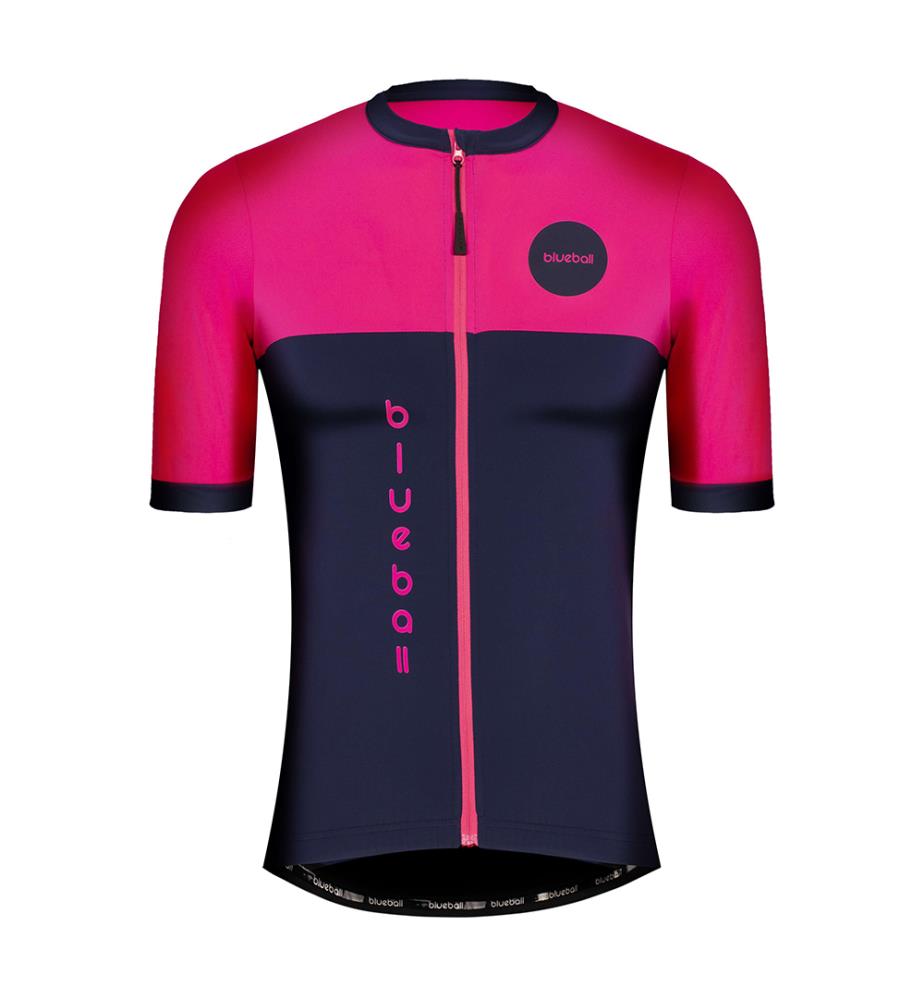 Cycling T-Shirt - Pink and Blue