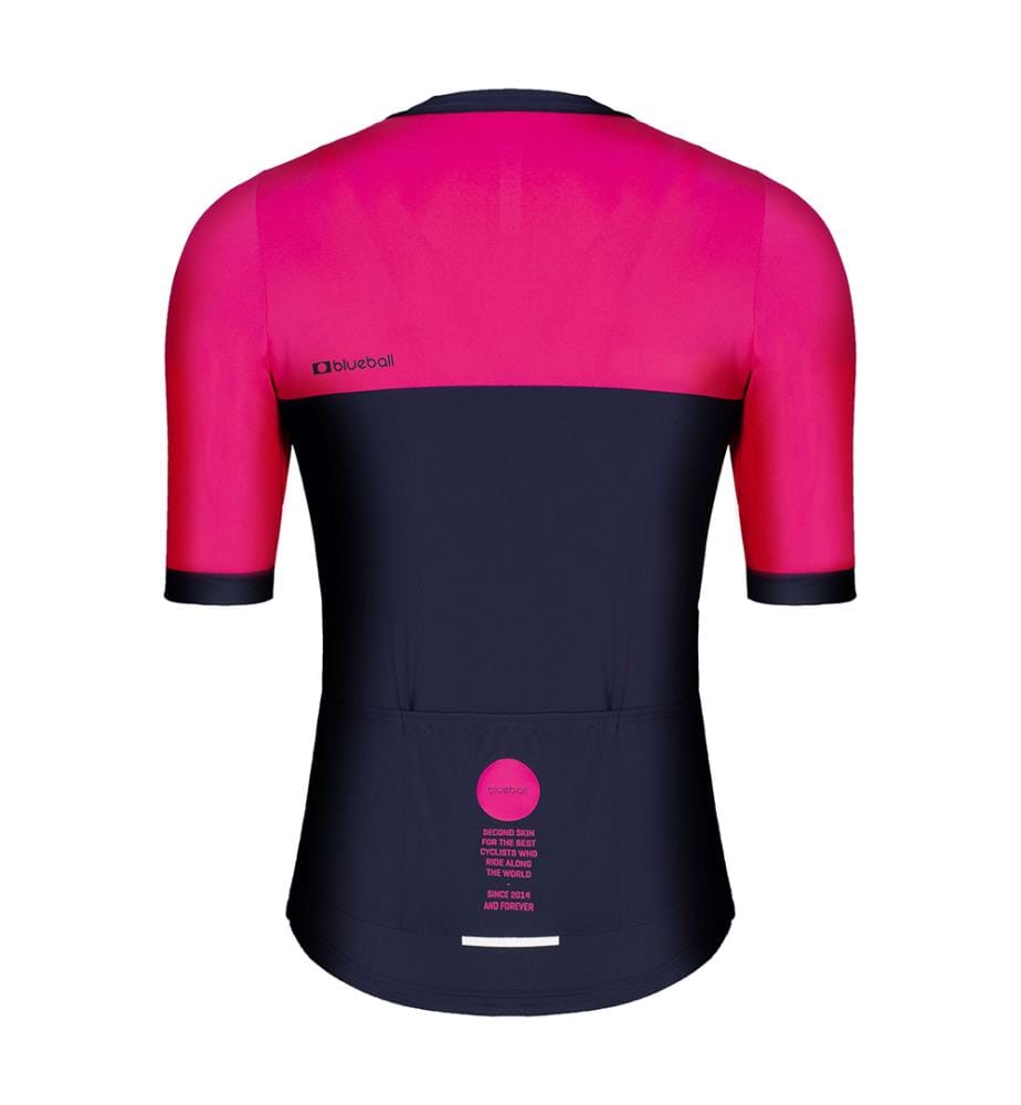 Cycling T-Shirt - Pink and Blue