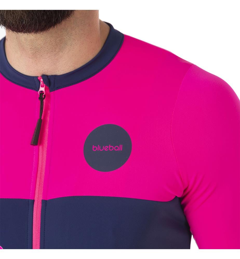 Cycling T-Shirt - Pink and Blue
