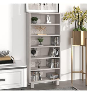 CD Cabinet HAMAR White 45x18x100 cm Solid pine wood