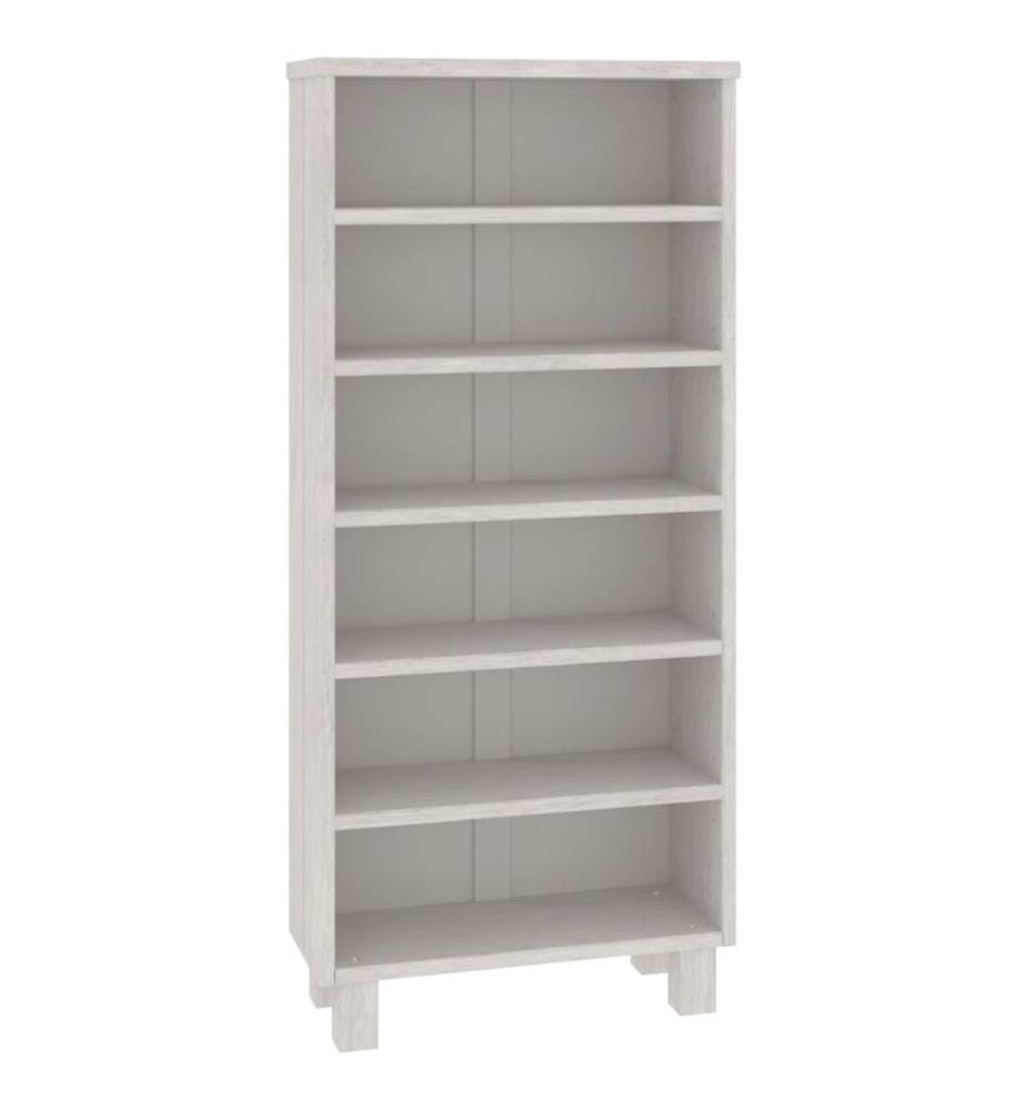 CD-Schrank HAMAR Weiss 45x18x100 cm Massivholz Kiefer