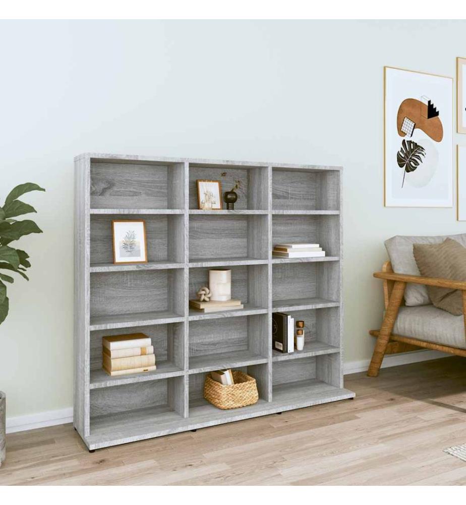 CD Cabinet Sonoma gray 100x23x89.5 cm Engineered Wood