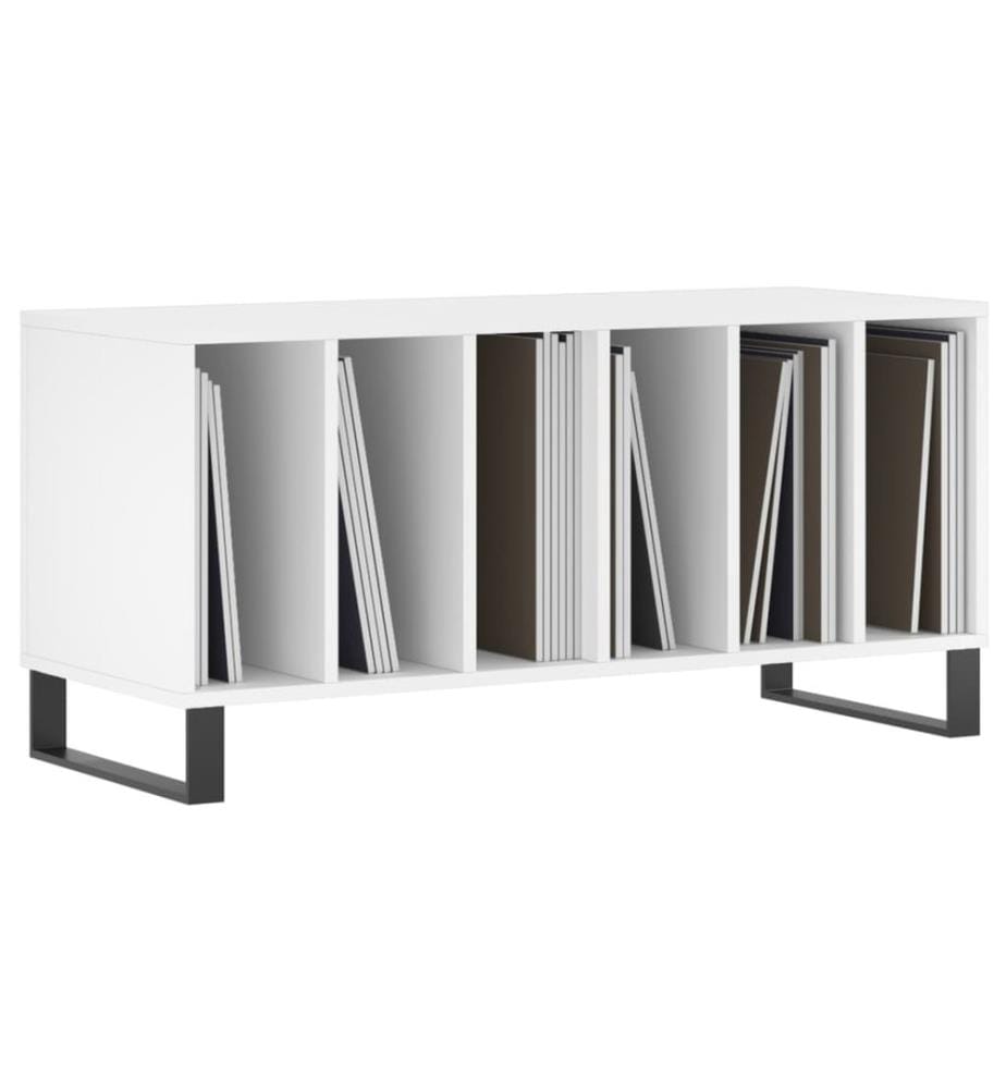 Disc Cabinet white 100x38x48 cm engineered wood