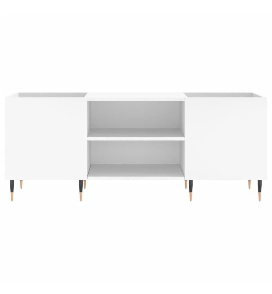 Disk cabinet white 121x38x48 cm engineered wood