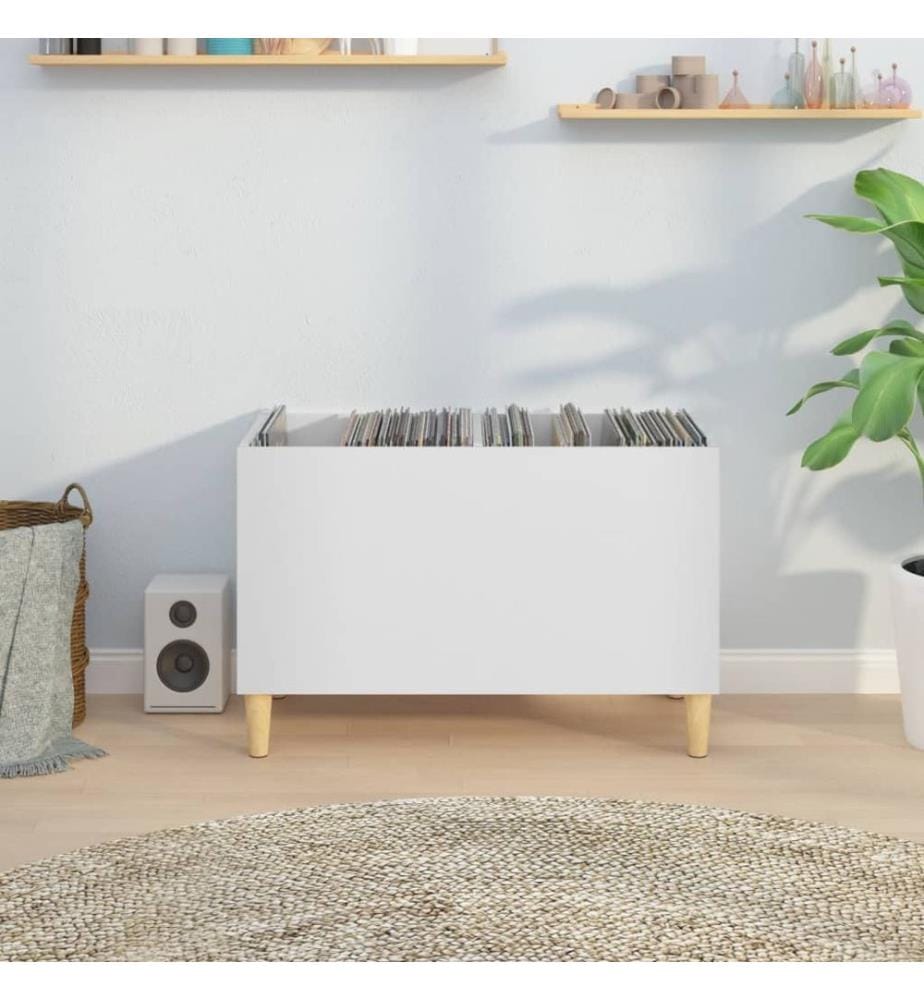 Disc Cabinet white 74,5x38x48 cm engineered wood