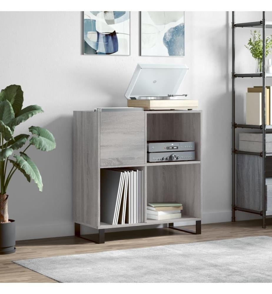 Plattenschrank Grau Sonoma 84,5x38x89 cm Holzwerkstoff