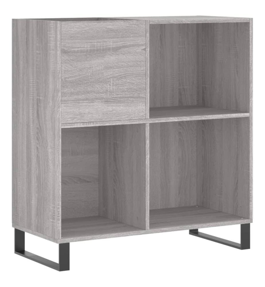 Plattenschrank Grau Sonoma 84,5x38x89 cm Holzwerkstoff