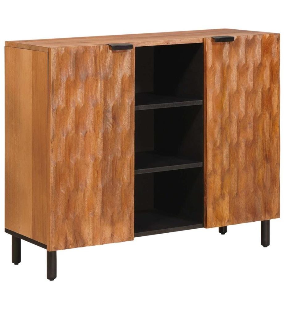 Sideboard mit Regal Akazienbraune Oberfläche 90 x 33 x 75 cm