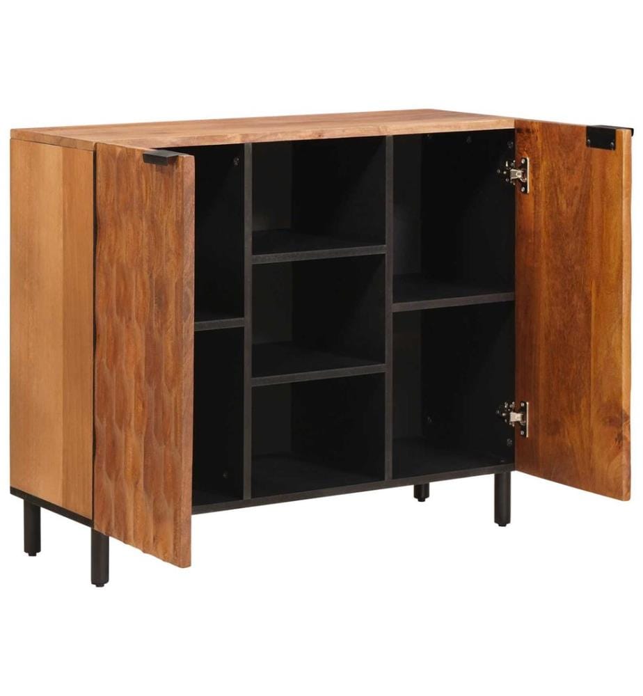 Sideboard mit Regal Akazienbraune Oberfläche 90 x 33 x 75 cm