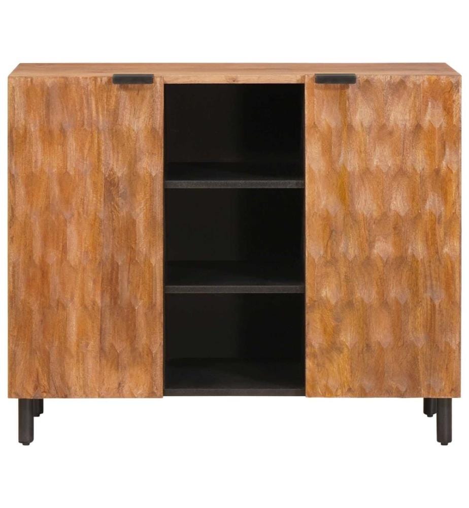 Sideboard mit Regal Akazienbraune Oberfläche 90 x 33 x 75 cm