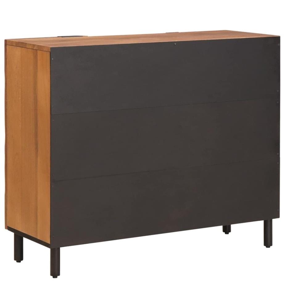 Sideboard mit Regal Akazienbraune Oberfläche 90 x 33 x 75 cm