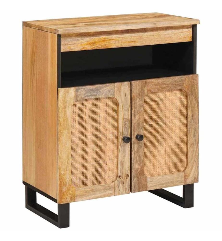 Buffet avec porte Marron 60 x 33 x 75 cm Bois de mangue massif