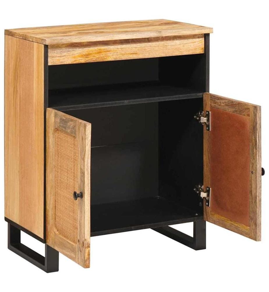 Buffet avec porte Marron 60 x 33 x 75 cm Bois de mangue massif