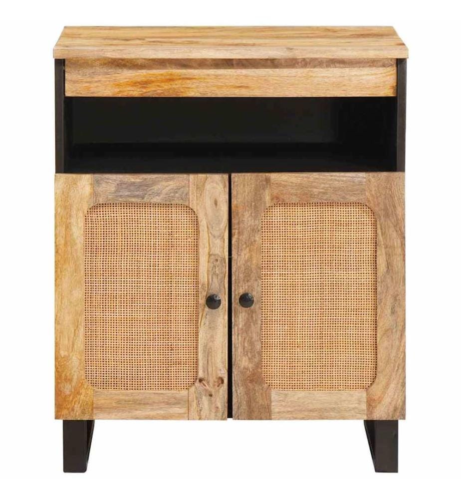 Buffet avec porte Marron 60 x 33 x 75 cm Bois de mangue massif