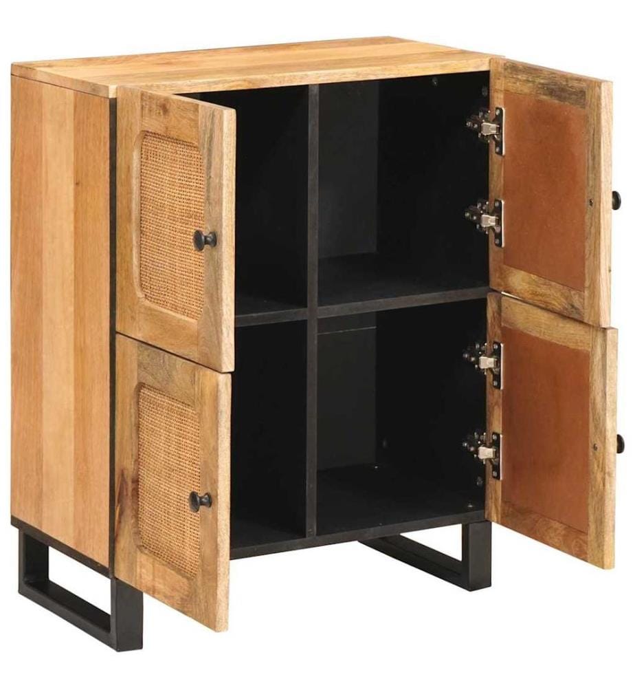 Buffet avec porte Marron 60 x 33 x 75 cm Bois de mangue massif
